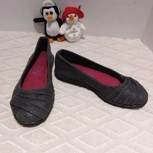 Blowfish canvas pleated ballerina shoe